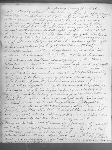 A page from Sally Hersey's diary