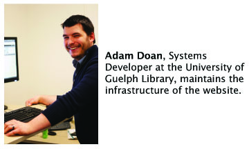 Adam Doan, Systems Developer at the University of Guelph Library, maintains the infrastructure of the website